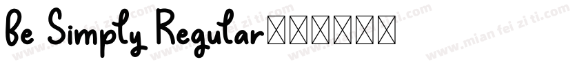 Be Simply Regular字体转换